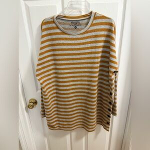 Simply Sputhern striped sweater, mustard, NWT